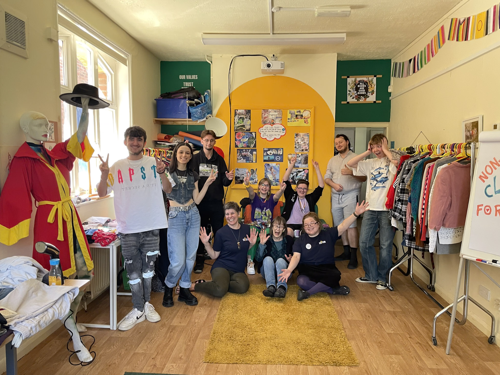 The Esteem Team poses after a successful clothes swap event